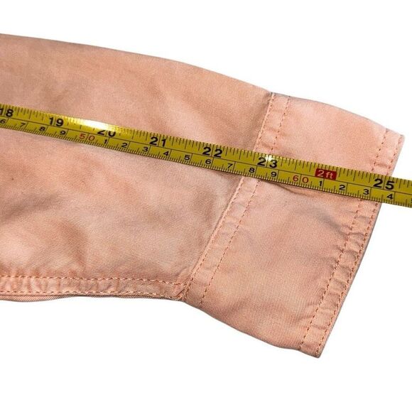 American Eagle Outfitters Peach Pink Long Sleeve Button Up Shirt Ladies Medium - Picture 6 of 8